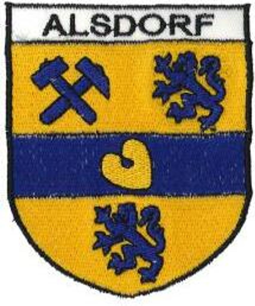 Aufnäher Patches Wappen Alsdorf Gr. ca. 7,2 x 8,7 cm 00508
