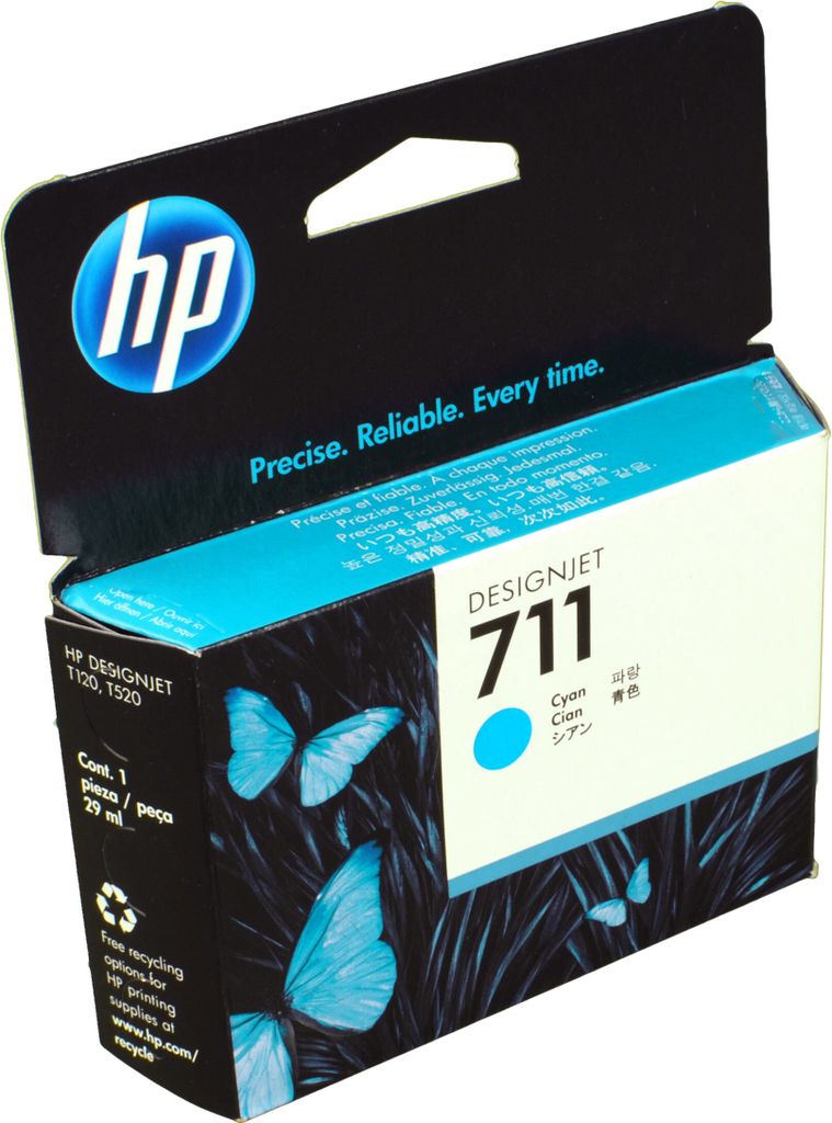 CZ130A HP 711 DNJ, cyaan inkt, 29 ml Productafbeelding 