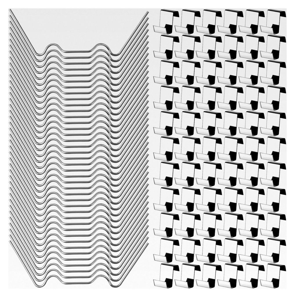 140-teiliges Gewächshausklemmen-Set aus Edelstahl für die Befestigung von Doppelstegplatten und Hohlkammerplatten