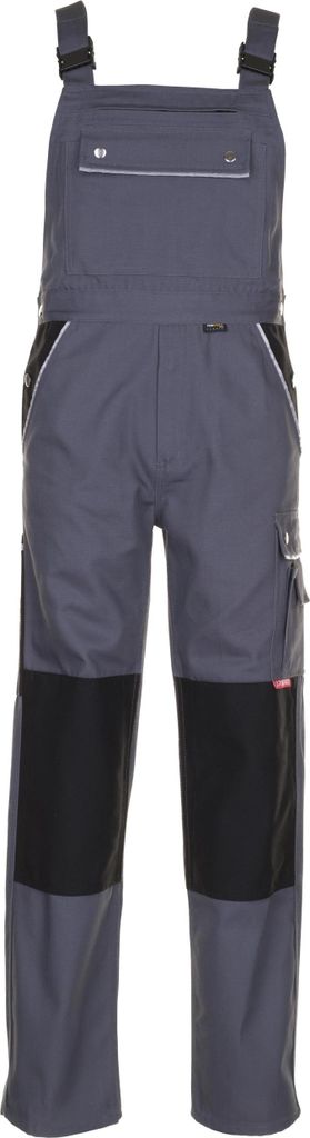 Planam Latzhose Canvas 320 grau/schwarz 54 Produktbild 