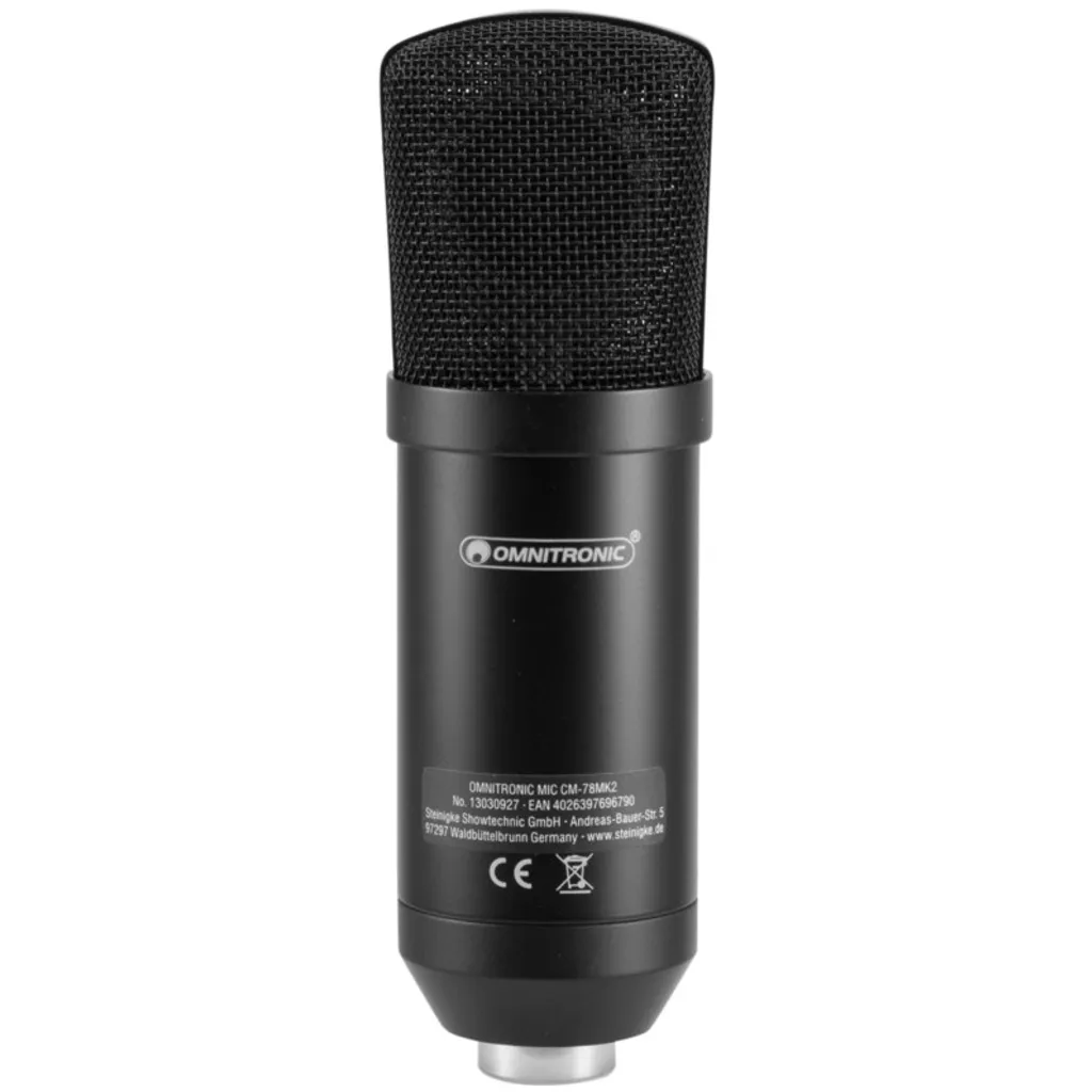 Microphone de Studio à Condensateur Omnitronic CM-78MK2 Cardioïde Or - 5