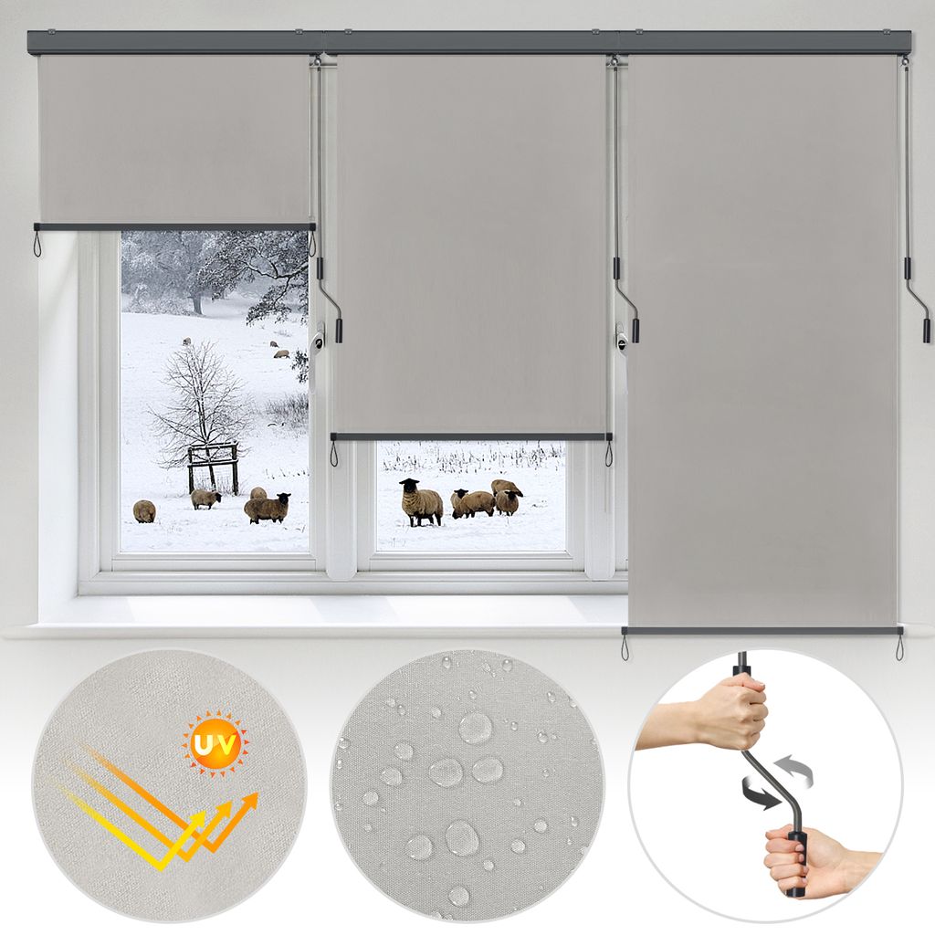 LZQ 250x160cm Buiten zonwering, verticale markies. Productafbeelding 