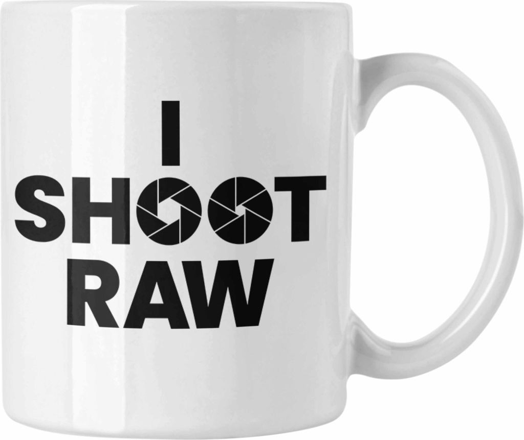 Trendation - Spruch Fotograf Tasse Geschenk i Shoot Raw (Weiß)