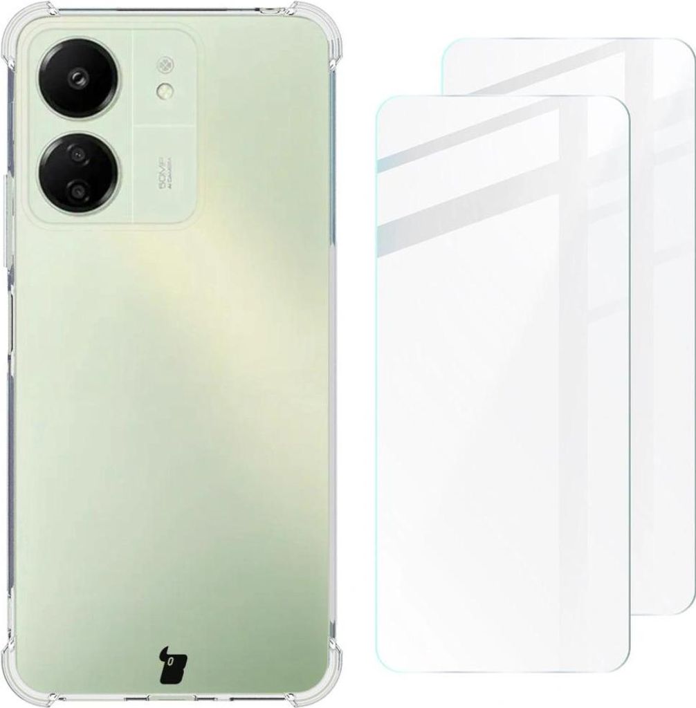 Bizon Case Clear Pack Hülle + 2x Bildschirmglas Xiaomi Redmi 4G klar