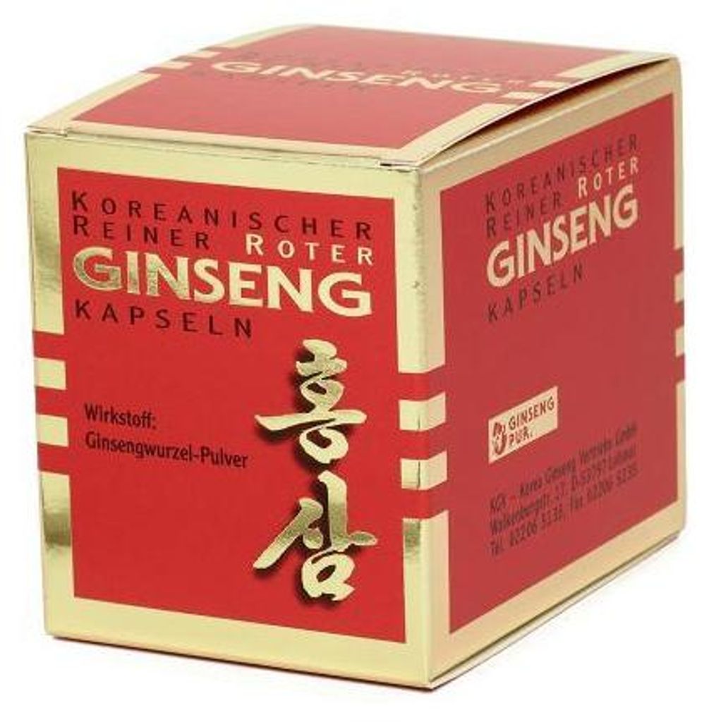 Koreanischer Reiner Roter Ginseng 300 mg Kapseln 100 St Produktbild 