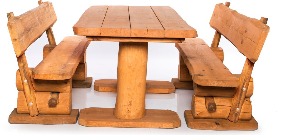 Gartenmöbel-Set "Rustikal" Farbton Pinie 200x200x80 cm Produktbild 