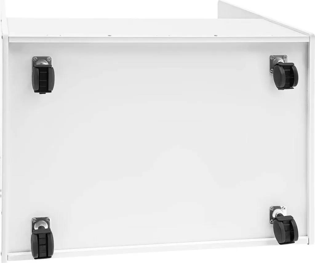 Chariot de rangement pour plans et affiches blanc avec 30 compartiments