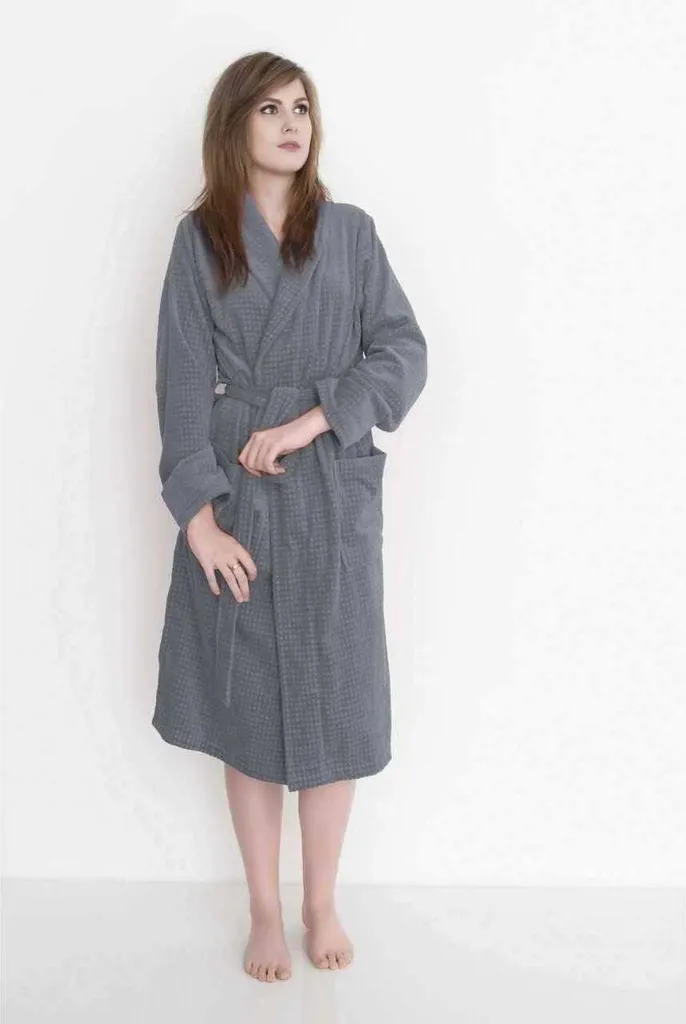 ETÉREA® Accappatoio 100% Cotone Velour Carré - Morbido e Assorbente