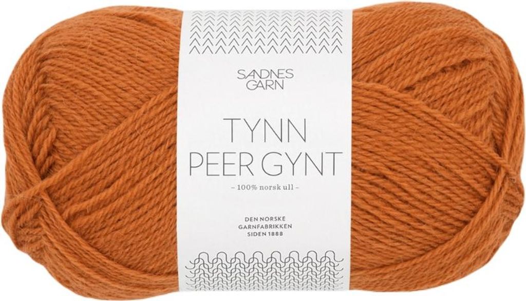 Sandnes Tynn Peer Gynt 50g - Norwegische Wolle 2745 cognac