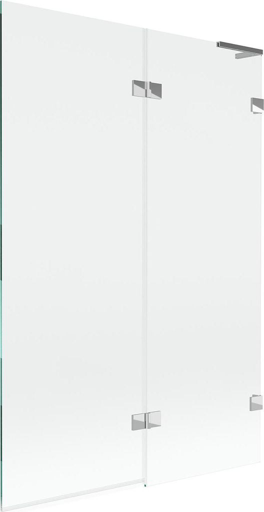 Mexen Lunar L Duschabtrennung für die Badewanne 2-flügelig rechts 120 x 150 cm, transparent, chrom - 897L-120-100-01-00-P