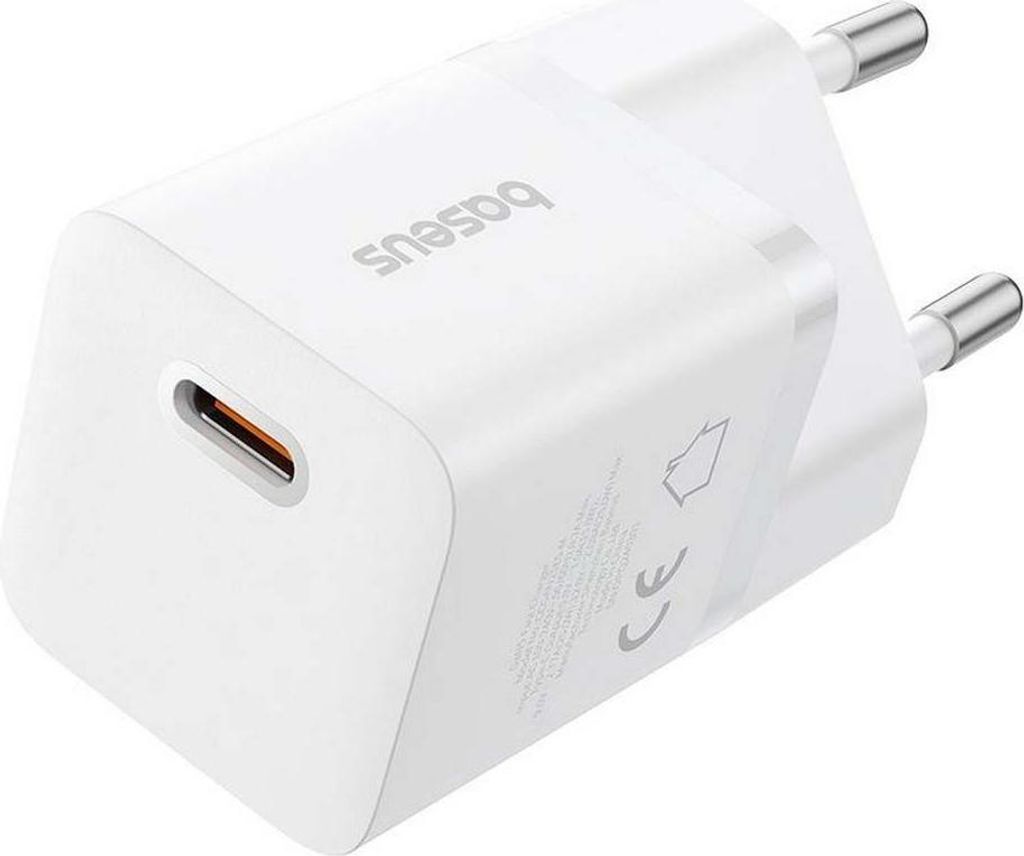Baseus P10110909213-00 USB-C GaN5 mini 25W mains charger White