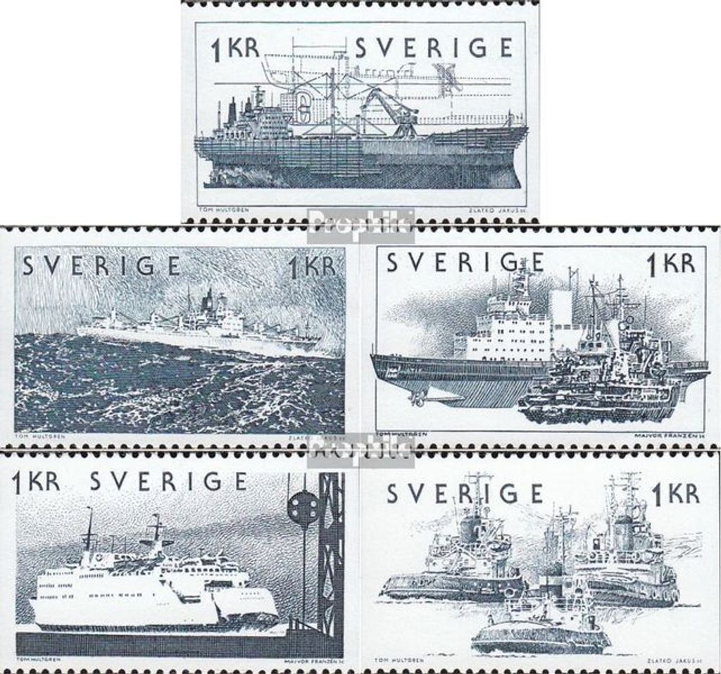 Briefmarken Schweden 1974 Mi 870-874 (kompl.Ausg.) Produktbild 