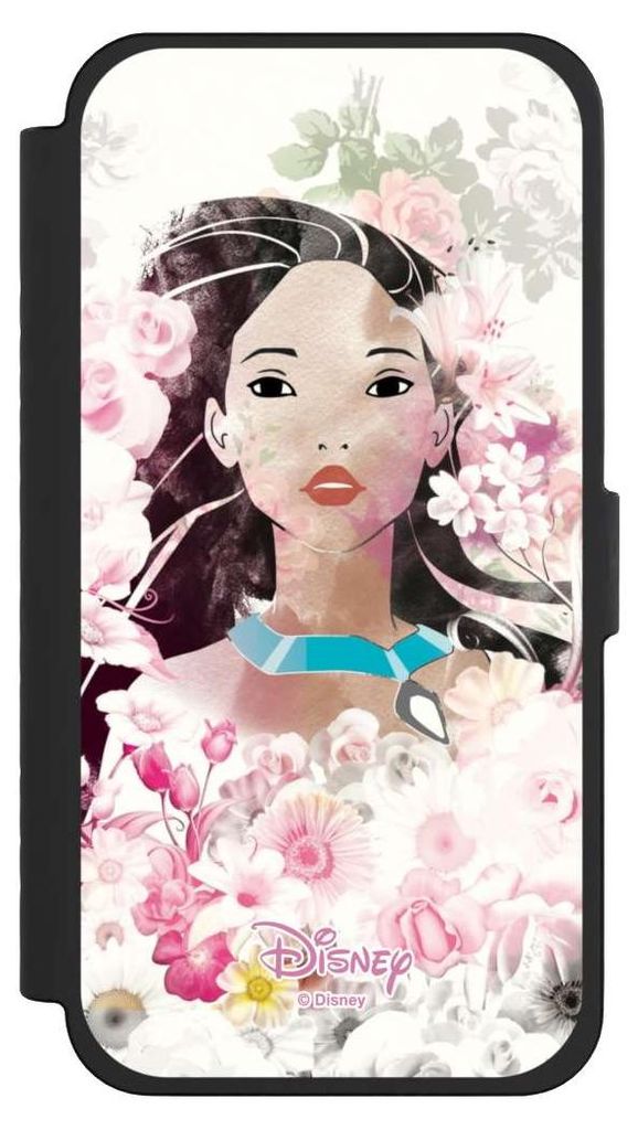 NIVOCASE Klapphülle für Apple iPhone 15 Pro Max Handyhülle aus Kunst Leder NIVOflip schwarz Disney Offizielles Lizenzprodukt Pocahontas
