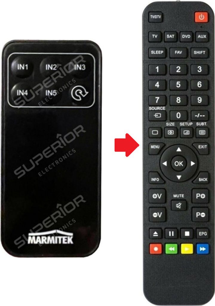 Ersatz Fernbedienung für Marmitek Connect 350 UHD