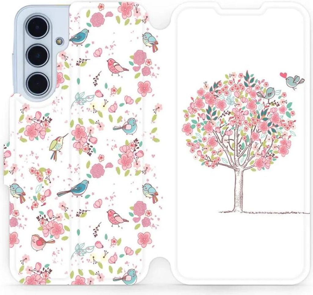 Handyhülle mit klappe für Galaxy M35 5G, Mobiwear Book, Rosa Hain