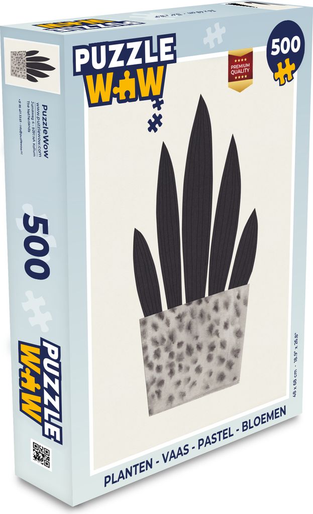 MuchoWow Puzzle 500 Teile Pflanzen - Vase - Pastell - Blumen - Denken - Spiel - Toy