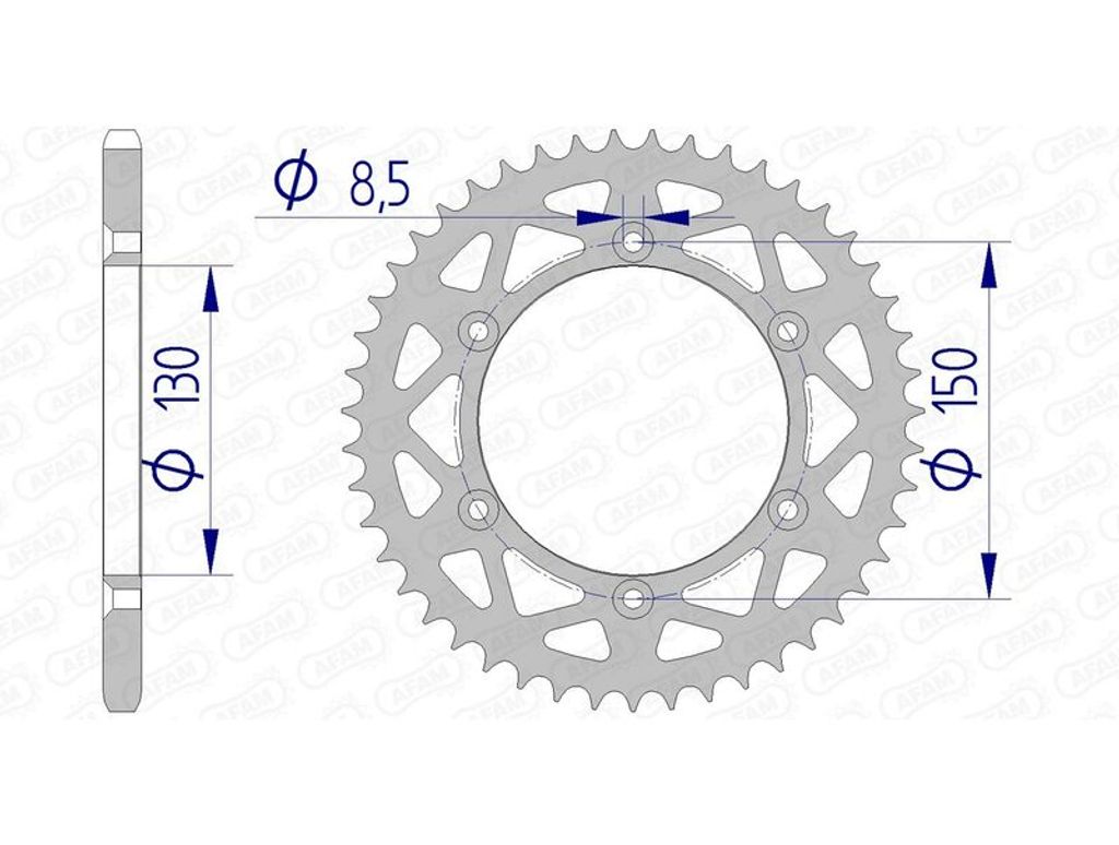 AFAM Kettenrad Alu Standard - 520