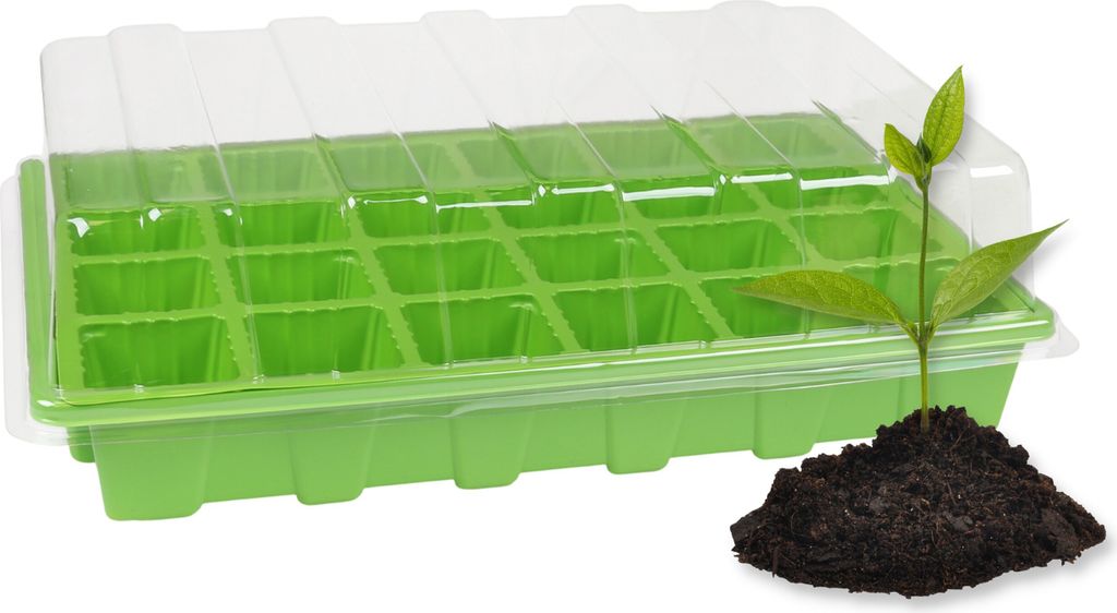 Mini-Gewächshaus zum Ankeimen von 24 Zellen, Kunststoff 2 Stück