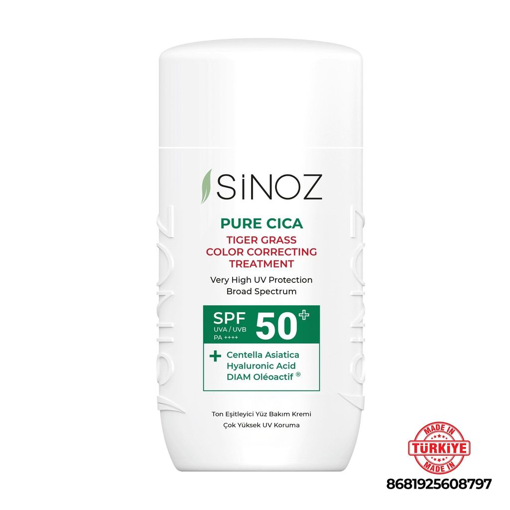 Sinoz Pure Cica Color Correcting Sonnenfluid SPF50+, 50 ml Produktbild 