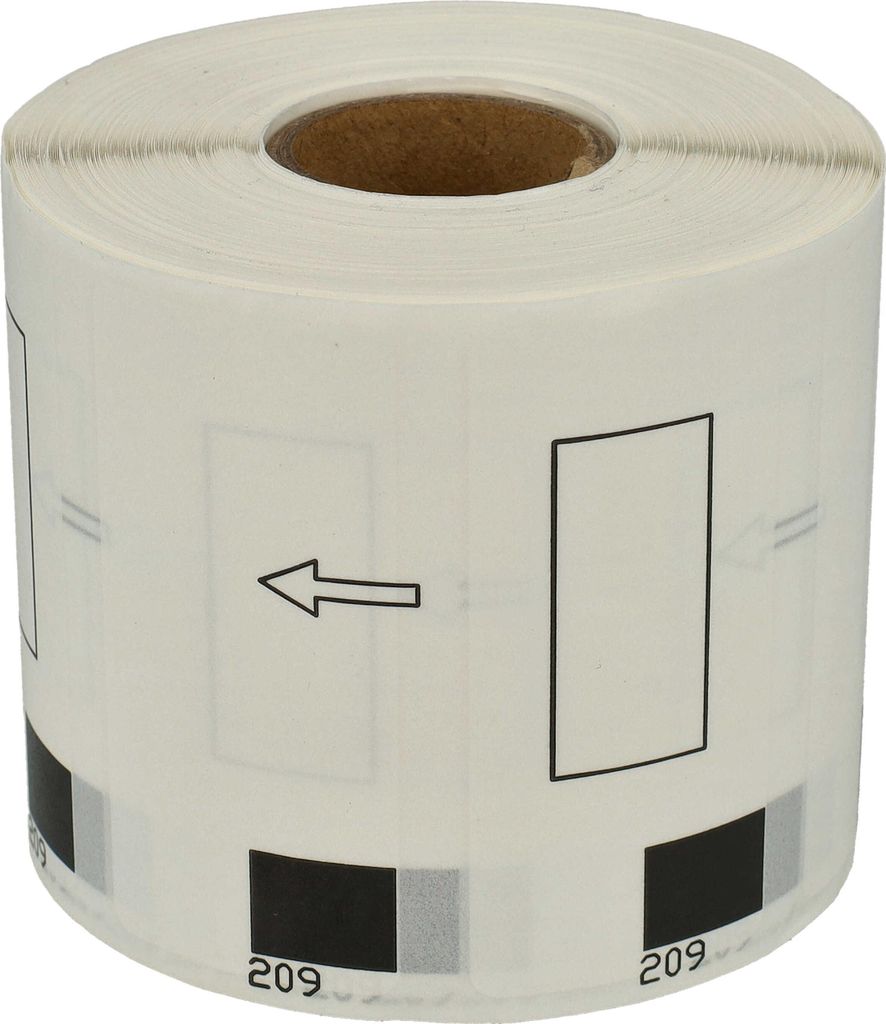 vhbw Rolle 62mm x 29mm (800 Etiketten) Ersatz für Brother DK-11209 für Drucker - Premium Weiß