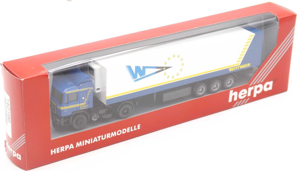 Herpa 142199 MAN F90 Kühlkoffer-Sattelzug "Wittwer" 1:87 in