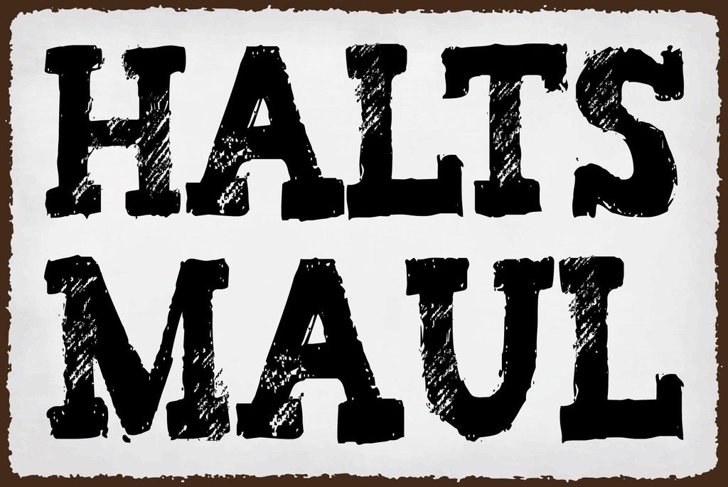 vianmo Holzschild 30x40 cm Halts Maul weißes Deko Schild