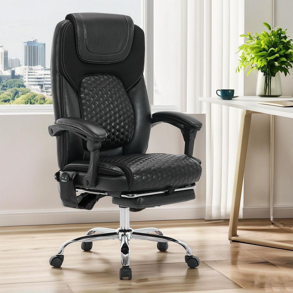 COLAMY Sedia Ufficio Ergonomica In Rete, Schienale Alto Con Supporto Lombare, Poggiatesta E Braccioli 4D Regolabili, Nero/Grigio