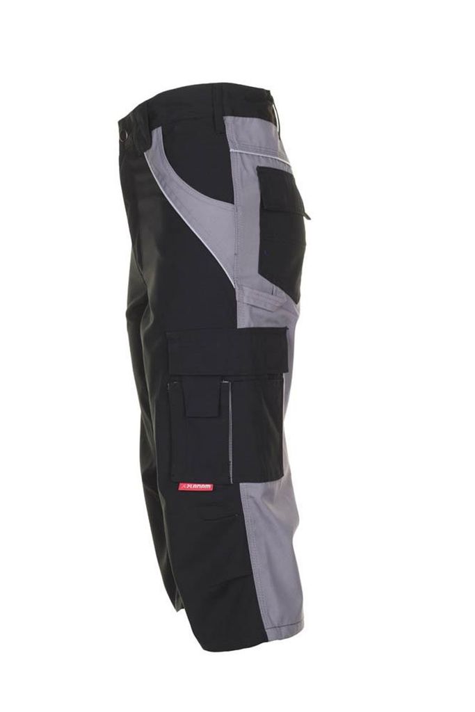 Planam Dreiviertel-Hose Plaline Gr. 4XL schwarz/zink Produktbild 