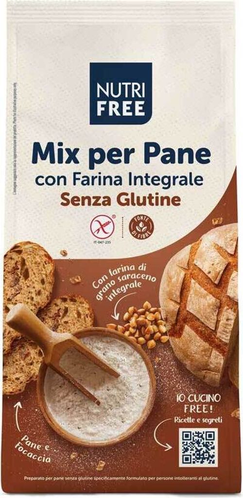 Nutri Free Mix per Pane Integrale Miscela di farina Immagine del prodotto 