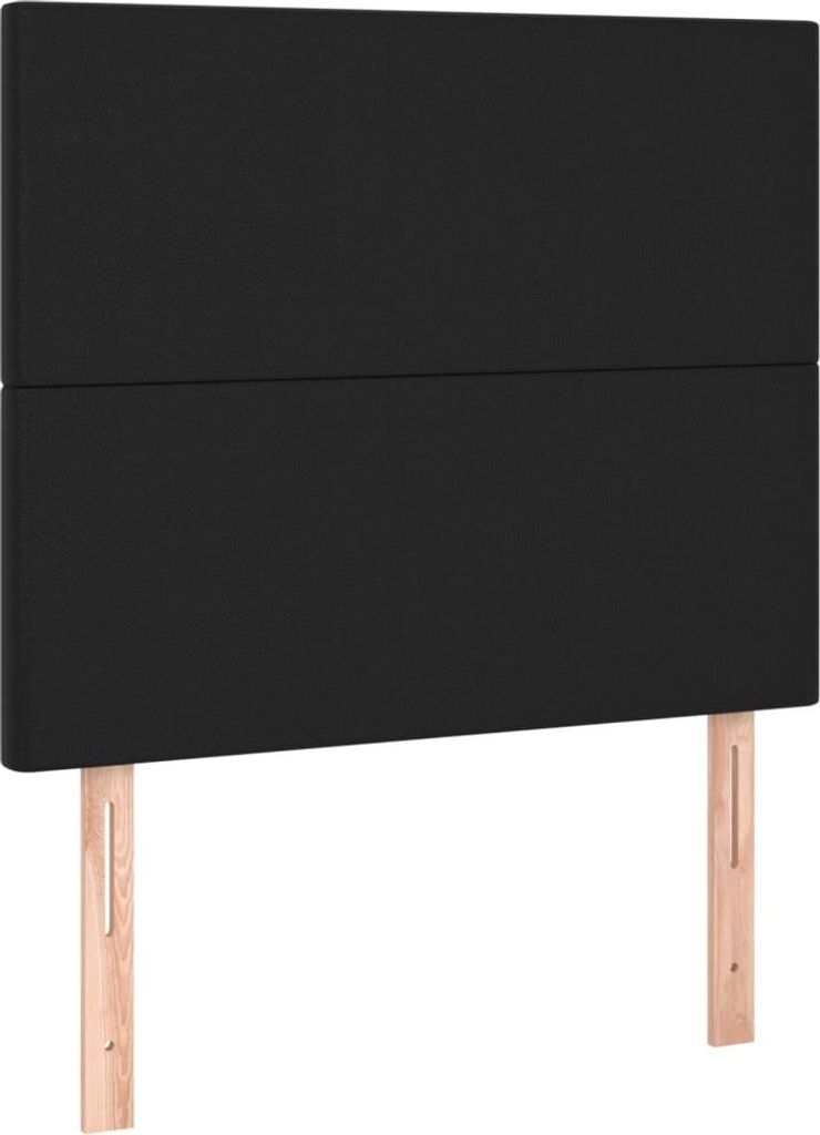 vidaXL Kopfteil Schwarz 100x5x118/128 cm Kunstleder