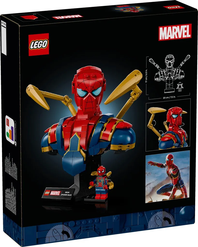 Buste Iron Spider-Man LEGO 76326 Figurine à Construire Marvel Adultes - 3