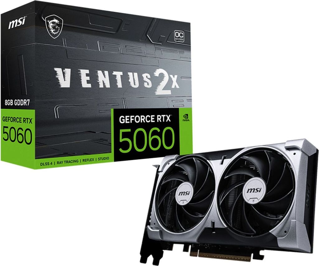 Msi Vga Nvidia Rtx 5060 8G Ventus 2X Oc Ddr7 Imagen del producto 