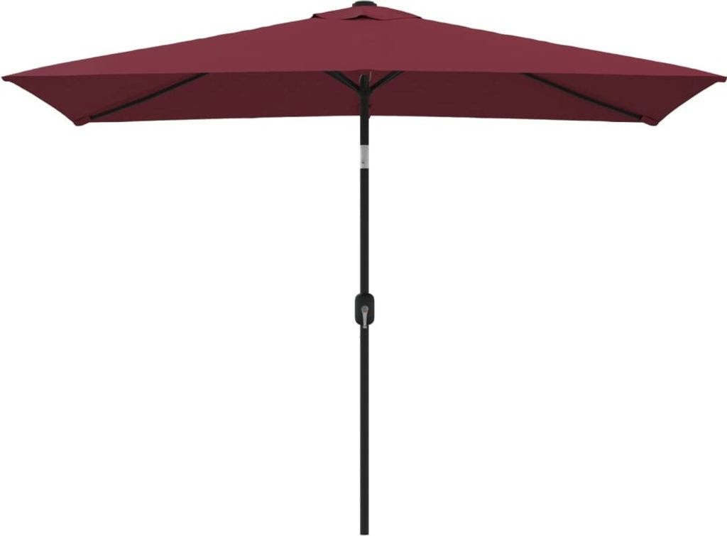 Bordeauxrot Sonnenschirm mit Metall-Mast 300 x 200 cm