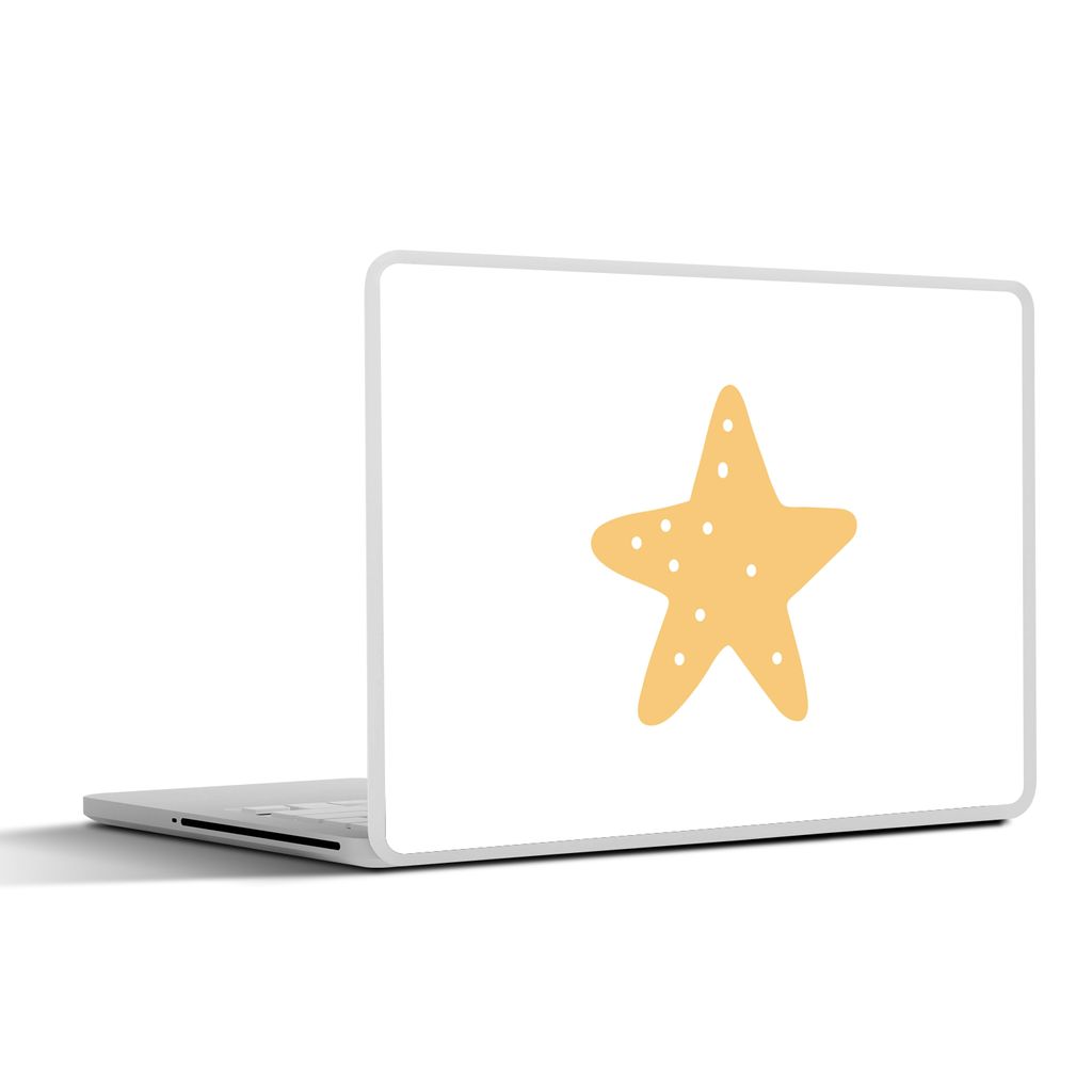 MuchoWow Laptop Aufkleber Sticker Cover Stern - Mädchen - Jungen - Punkte - Kinder 32.5x23.5 cm - Sticker für Laptop - Selbstklebend