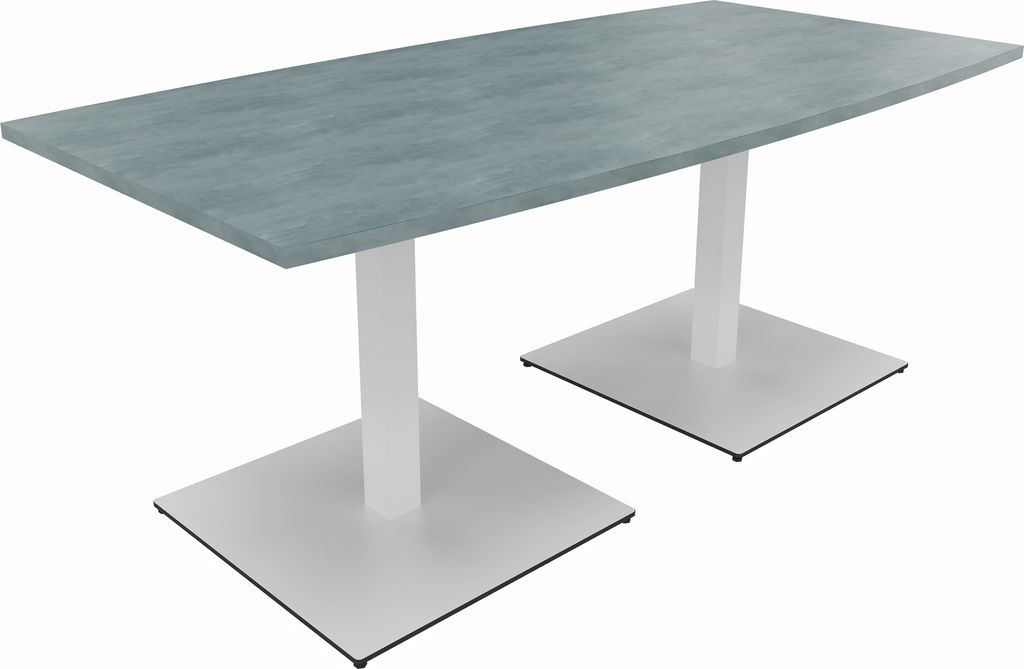 Bespr.ti. Tonneau Tellerfuß Quadrat B1800xT800/900xH720 ws/Beton