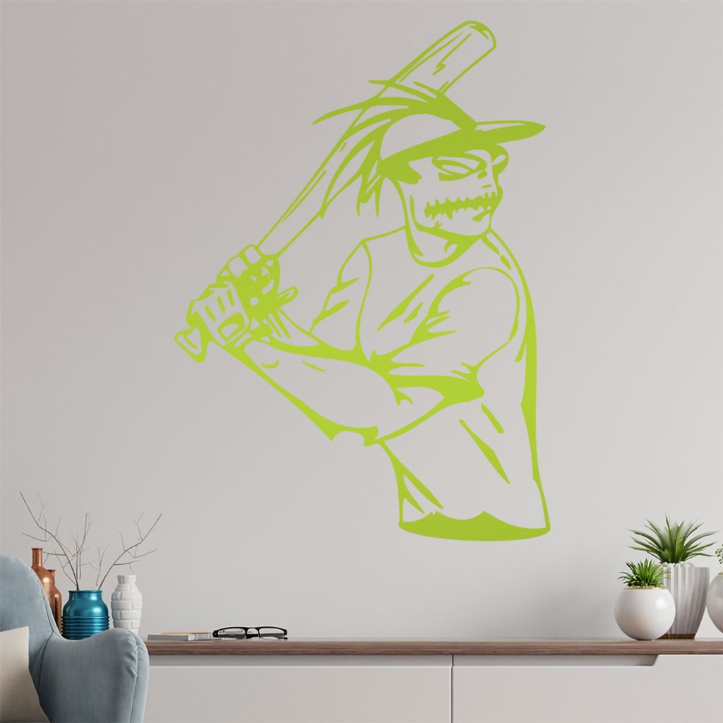 Baseball Spieler Wandtattoo in 6 Größen - Wandaufkleber Wall Sticker - Dekoration, Küche, Wohnzimmer, Schlafzimmer, Badezimmer