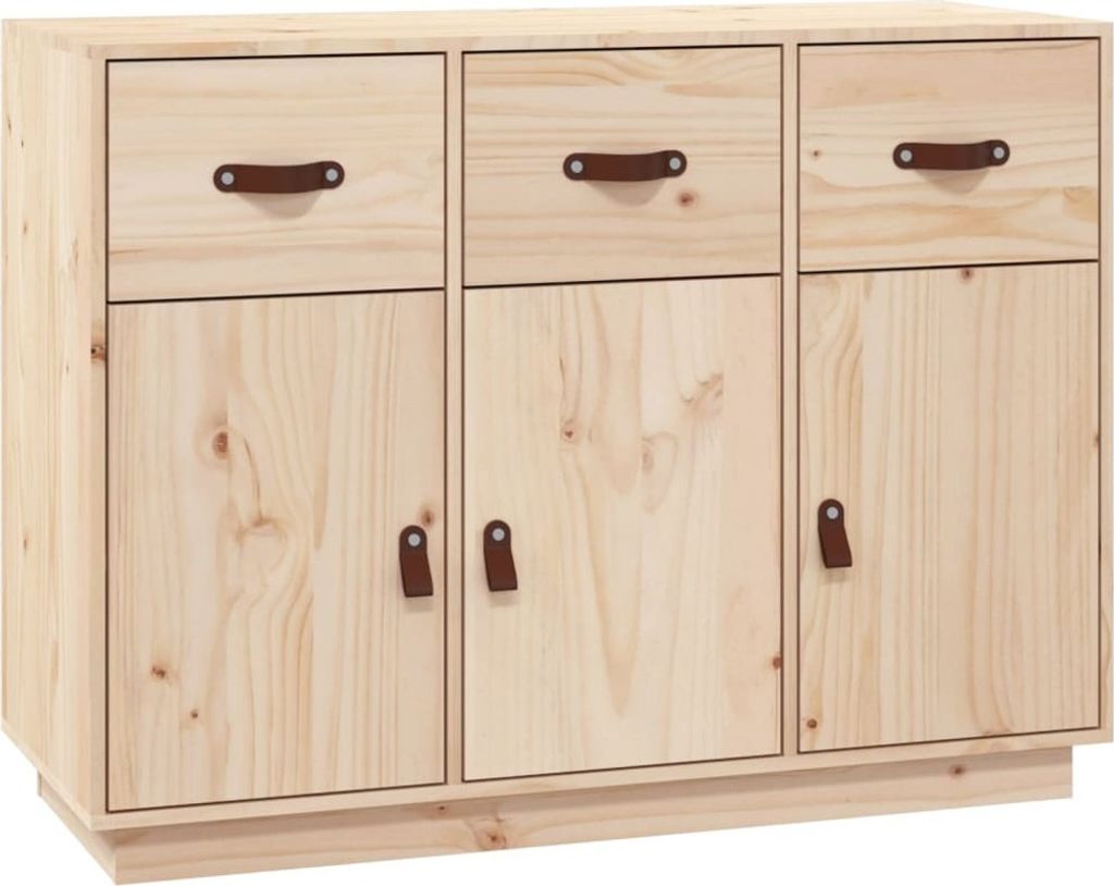 vidaXL Kredens 100x40x75 cm lite drewno sosnowe Zdjęcie produktu 