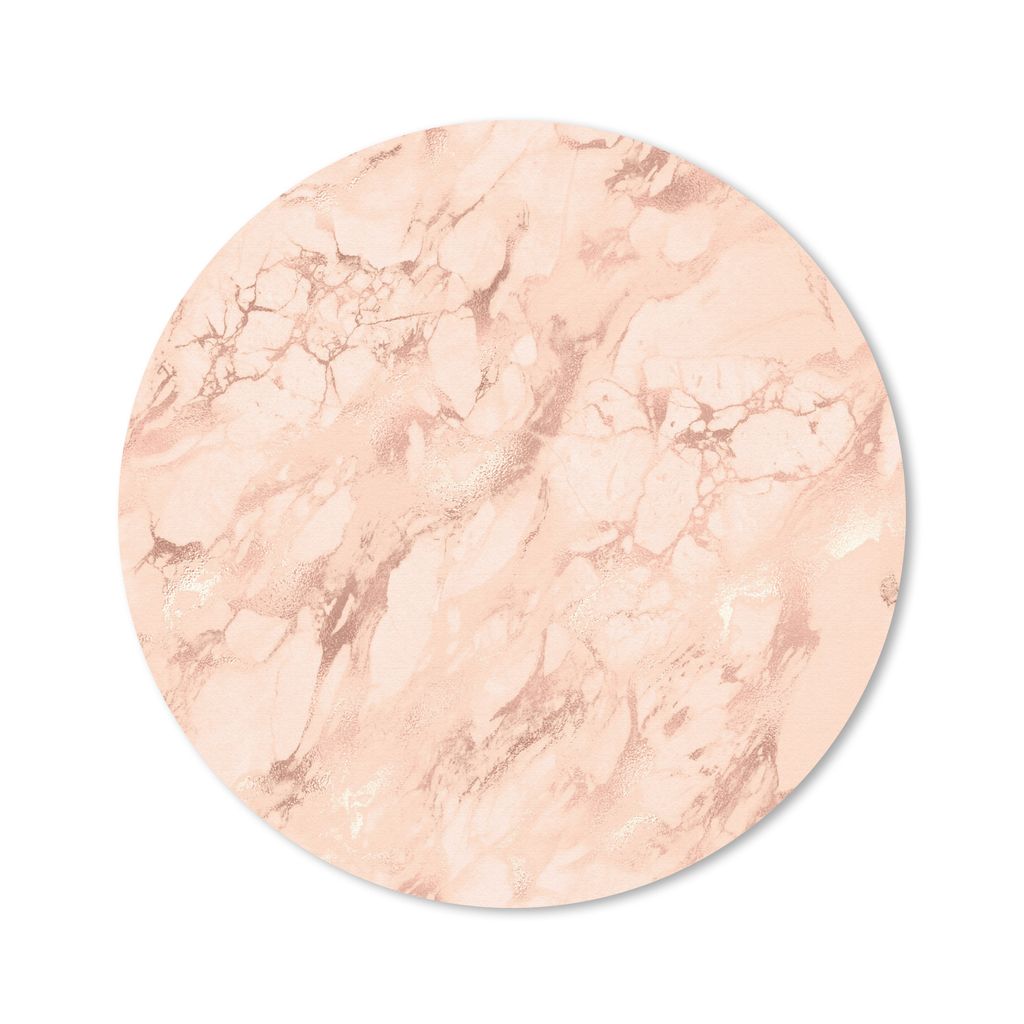 MuchoWow Mauspad Mousepad Marmor - Adern - Rosa 20x20 cm - Mousepads - Maus Mat - Pad - Mausunterlage - Schreibtischmatte