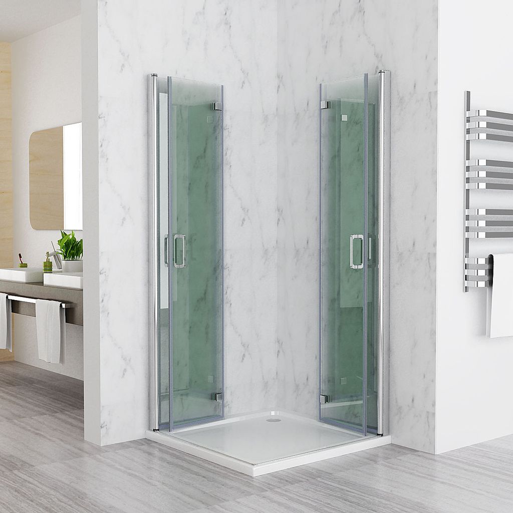100 x 70 x 195cm Duschkabine Eckig Dusche Falttür 180º Produktbild 5