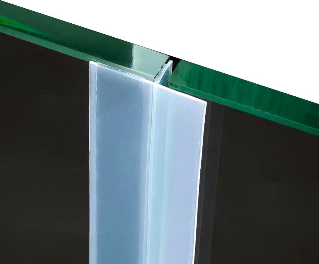 T-förmiger transparenter Silikon-Dichtungsstreifen - wetterfester Türzugstopper - Zugblock - Geräuschdämpfer für Löcher - Glas (transparent, 3m)