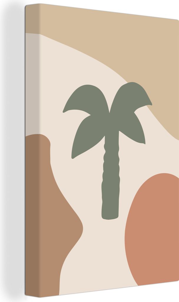 OneMillionCanvasses - Leinwandbilder - 90x140 cm, Palme - Pastell - Sommer, Wandbilder Kunstdruck Wanddekoration - Wandschmucke - Schlafzimmer