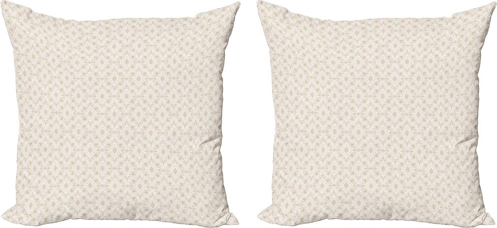 ABAKUHAUS Damast Kissenbezug Set (2Stück), Klassischer Damast in verblaßter Farben-Retro Weinlese-Art mit traditionellen Gestaltungselementen, 45...
