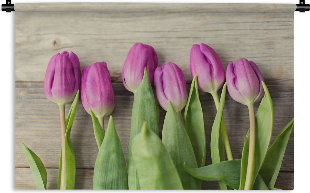 MuchoWow Wandteppich Wandbehang Lila Tulpen 120x80 cm Tapisserie Dekoration Wandtuch - Wanddekorationen - Wandtücher