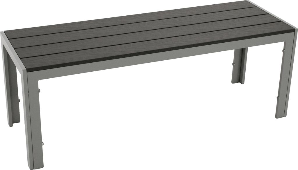 DEGAMO Gartenbank Hockerbank SORANO 2-sitzer, Aluminium Produktbild 