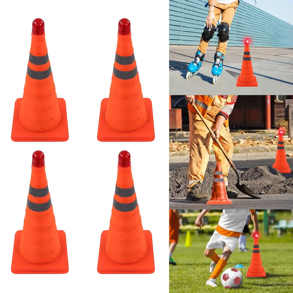 Cône de Signalisation Pliable : Solution Gain de Place avec Éclairage LED - 7