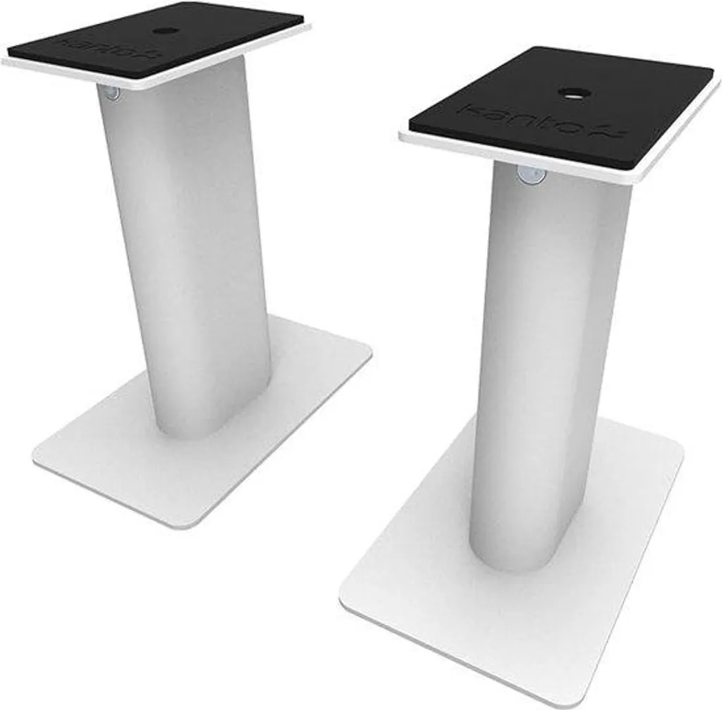 Pied d'enceinte blanc extra-robuste en acier - Support réglable universel