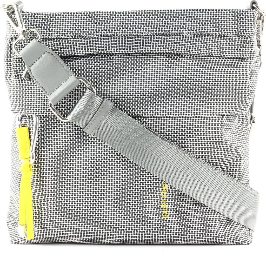 Sac bandoulière crossover SURI FREY en toile souple gris clair femme
