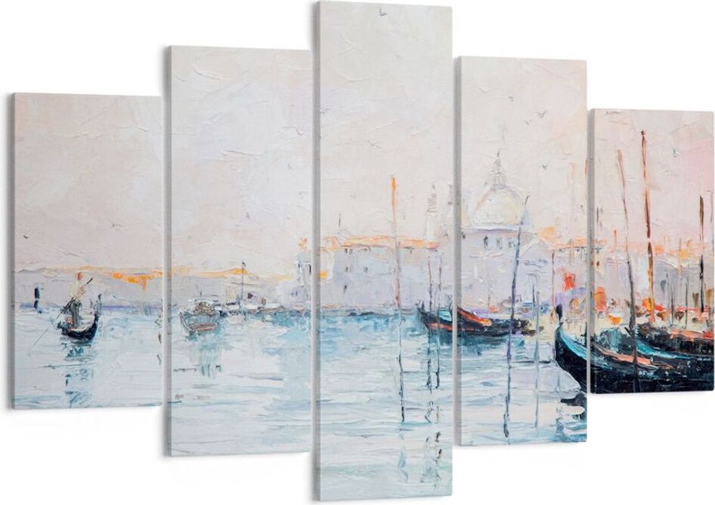 Bild auf Leinwand - Leinwandbild - Venedig Basilika - 150x100cm - Wand Bild - Wanddeko - Leinwanddruck - Bilder - Kunstdruck - Wanddekoration - Lei...