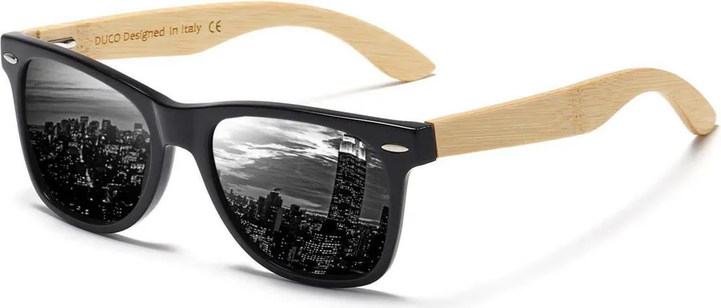Lunettes de soleil polarisées protection UV cadre bois de noyer DUCO