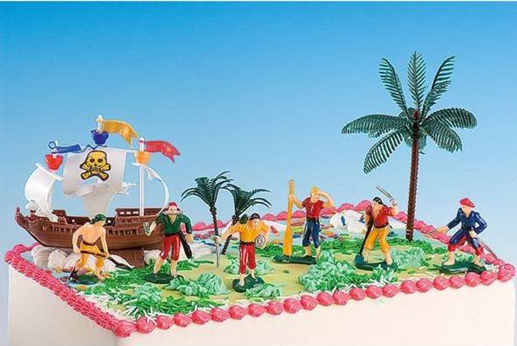 dekora - Set Mit 10 Piratenfiguren - Kuchendekoration Für Kindergeburtstage